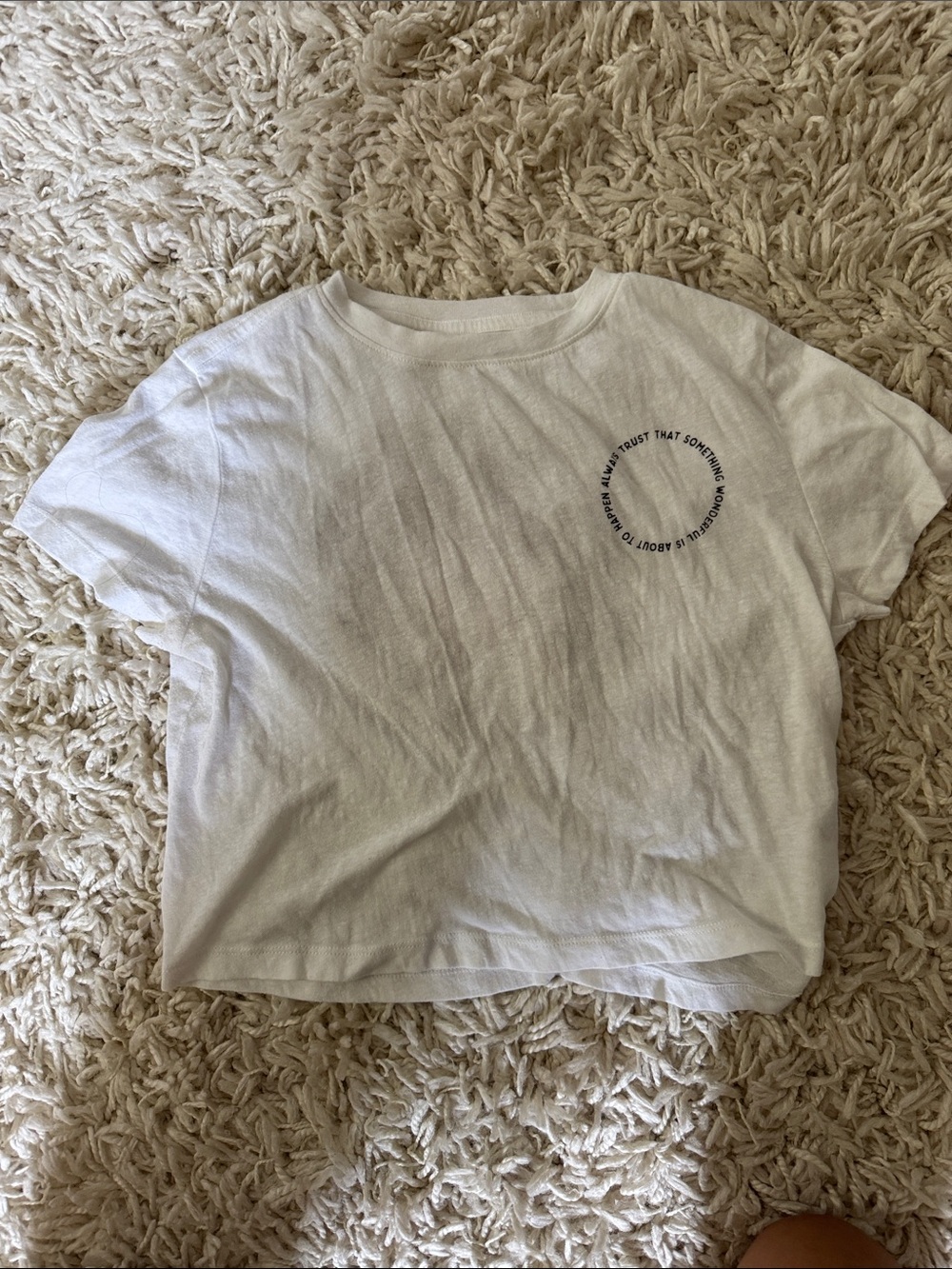 Spiritual Gangster White Cropped Graphic Tee
